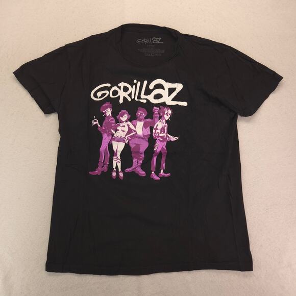 Gorillaz Band Crew Neck Graphic Shirt Womens Size Extra Large XL Black - Picture 2 of 8